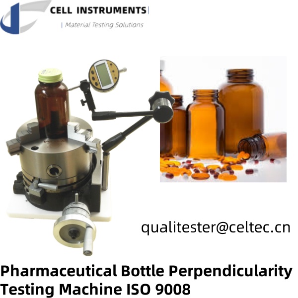 Pharmaceutical Bottle Perpendicularity Testing Machine ISO 9008