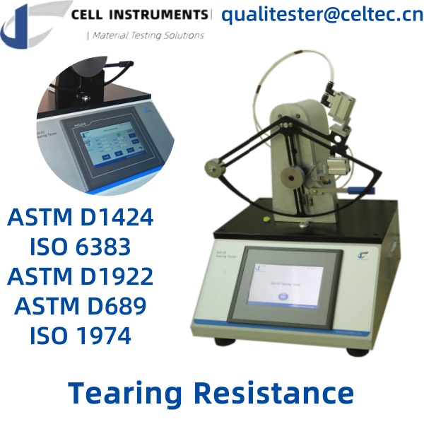 tearing resistance elmendorf tear tester ASTM D1424 ISO 6383 ASTM D1922 ASTM D689