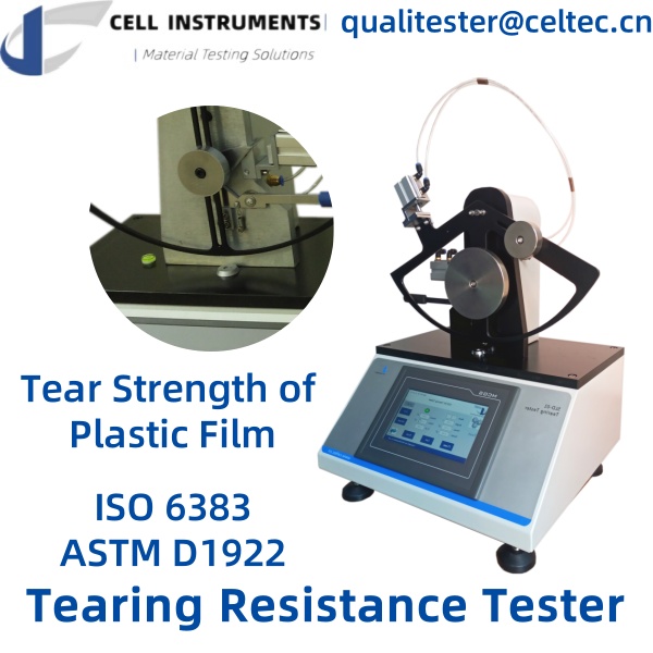 tearing resistance tester tear strength of plastic film ISO 6383 ASTM D1922