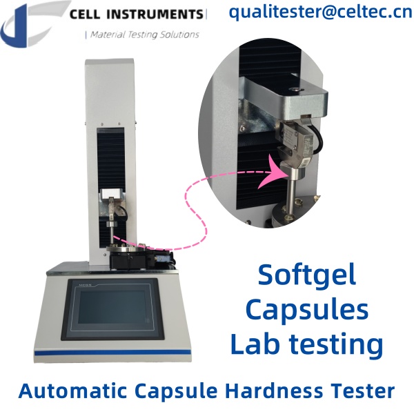 automatic capsule hardness tester softgel capsules lab testing